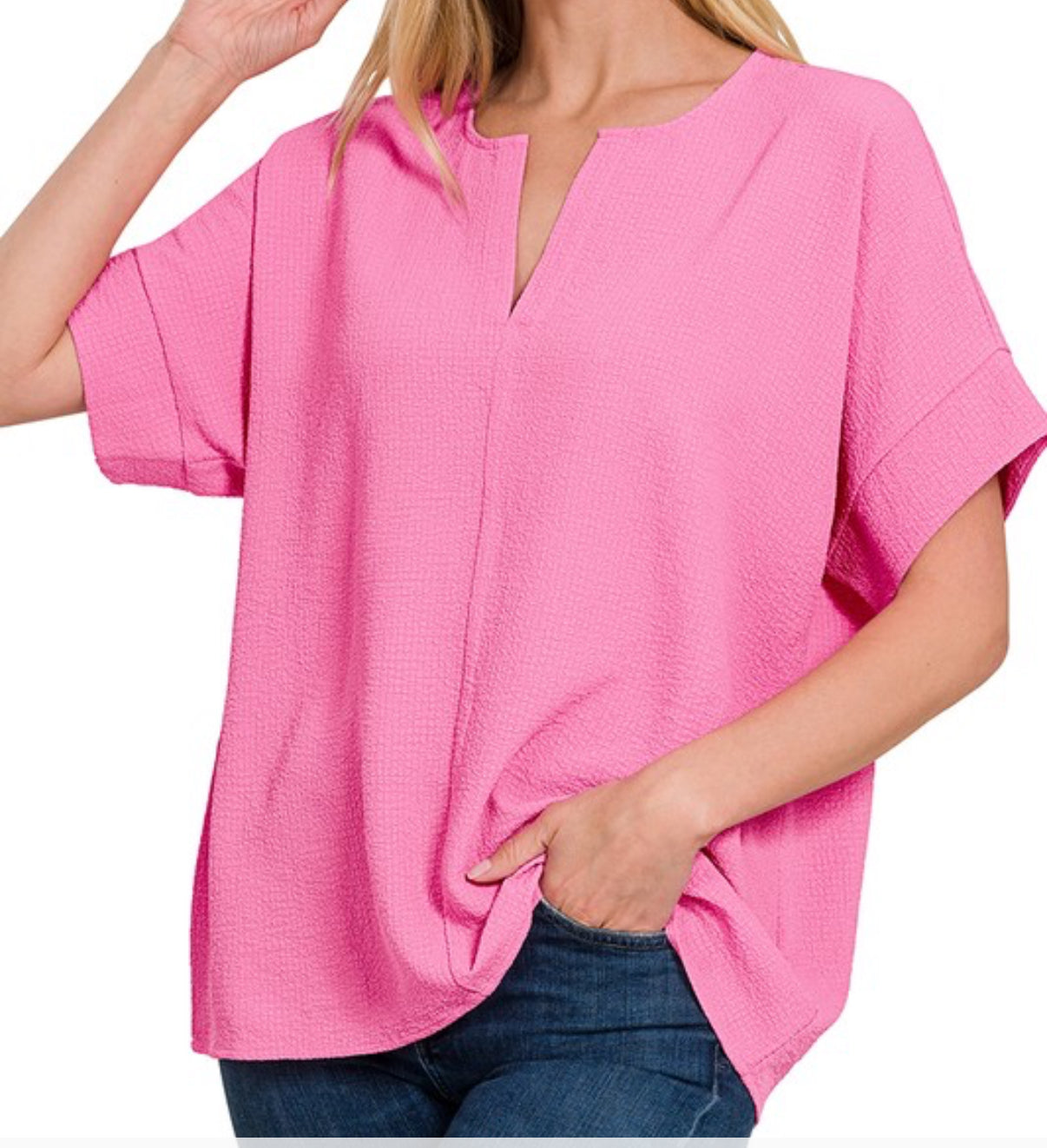 Split Neck Top